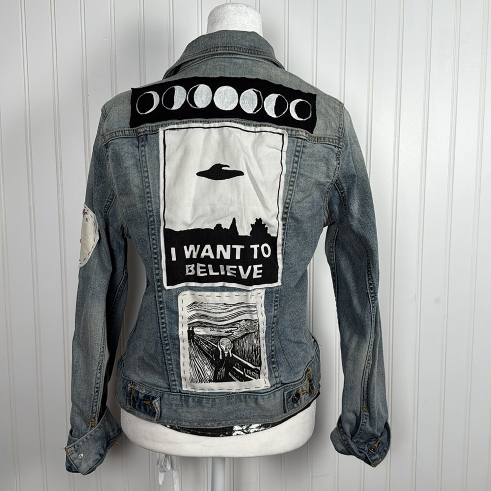 Denim Patch Jacket - image 3